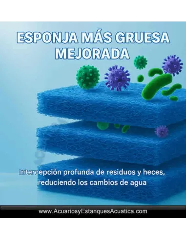 Esponja Filtrante Japones Acuario Estanque 50X50X4