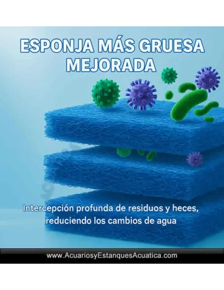 Esponja Filtrante Japones Acuario Estanque 50X50X4