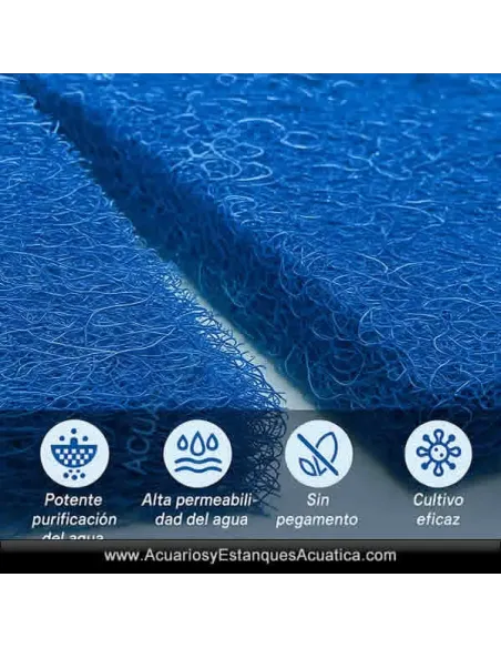 Esponja Filtrante Japones Acuario Estanque 50X50X4