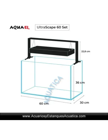 Acuario Completo Aquascape Aquael Ultrascape