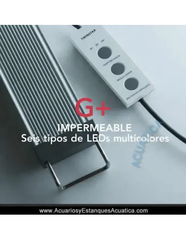 Luz Led TWINSTAR G+ para Acuario con tapa