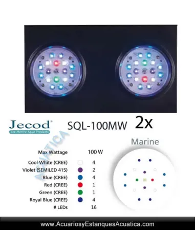 Luz para Acuario marino JECOD SQL