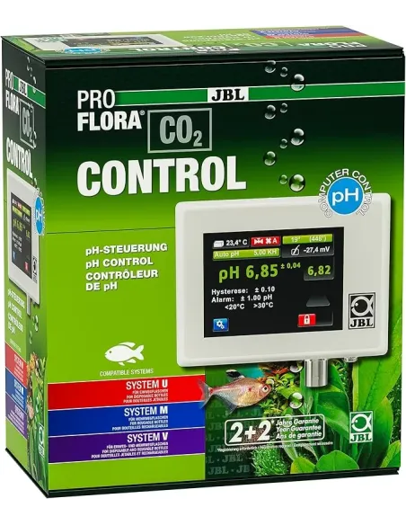 JBL PROFLORA CO2 Control, Ordenador de medición y Control, adición automática de CO2 y Control de pH, Incluye Accesorios