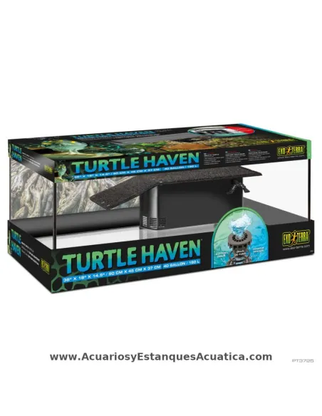 Terrario acuático con filtro para tortugas Exo Terra Turtle Haven 90x45 cm