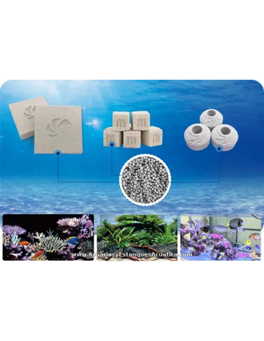 Bloque biológico cerámico para acuario Maxspect Nano‑Tech Bio Block 5 cm
