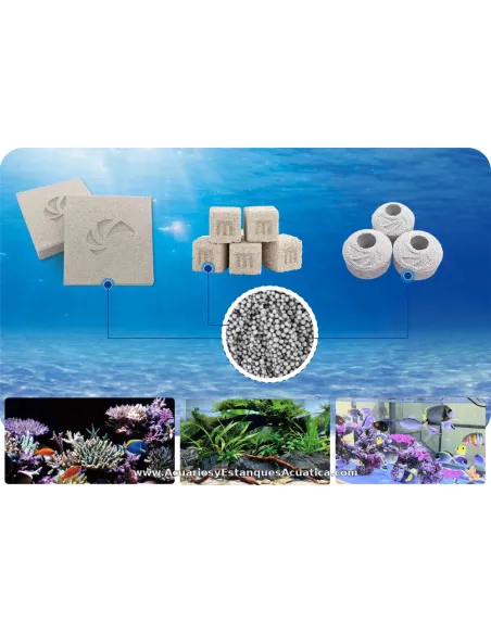 Bloque biológico cerámico para acuario Maxspect Nano‑Tech Bio Block 5 cm