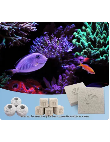 Bloque biológico cerámico para acuario Maxspect Nano‑Tech Bio Block 5 cm