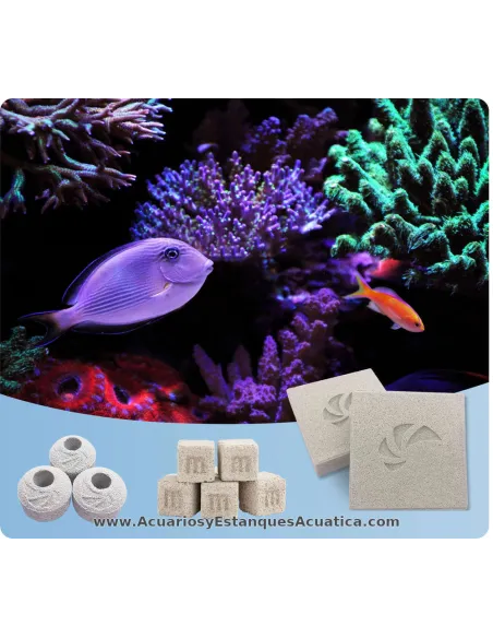 Bloque biológico cerámico para acuario Maxspect Nano‑Tech Bio Block 5 cm