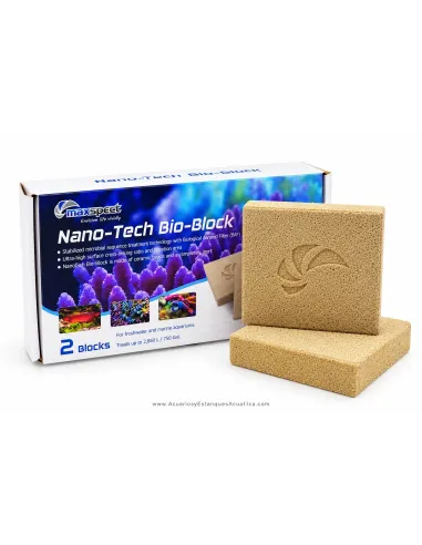 Bloque biológico cerámico para acuario Maxspect Nano‑Tech Bio Block 2,5cm