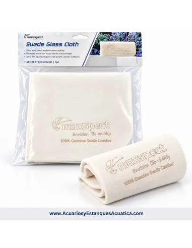 Paño gamuza 30x30 para acuarios Maxspect Suede Glass Cloth