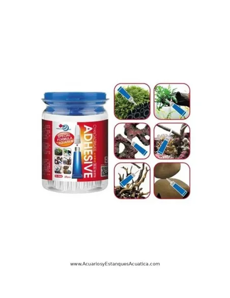 Pegamento para Acuario Aqua World Glue 5 g Cianoacrilato Aquascaping