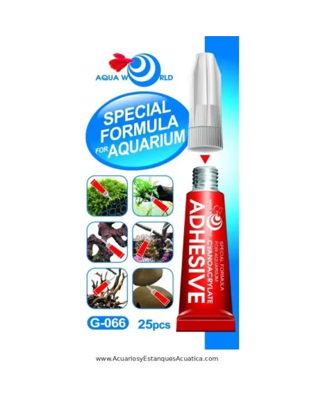 Pegamento para Acuario Aqua World Glue 5 g Cianoacrilato Aquascaping