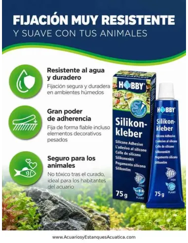 Silicona Negra para Acuario HOBBY Silikonkleber 75 g