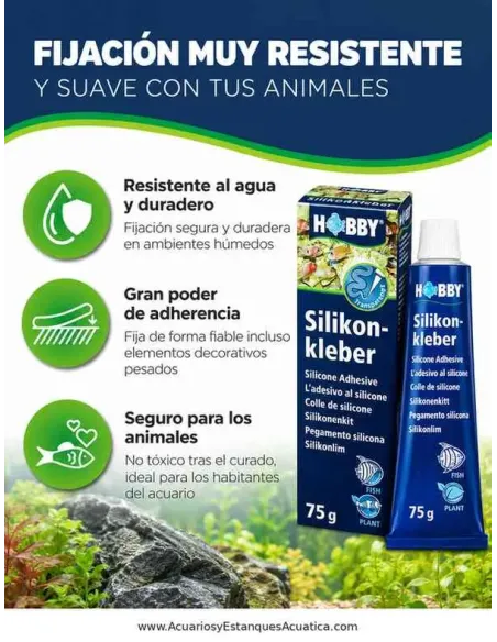 Silicona Negra para Acuario HOBBY Silikonkleber 75 g