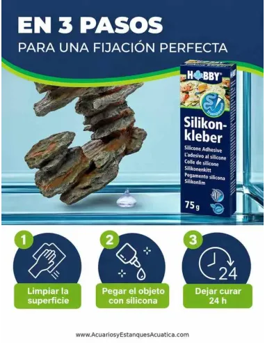 Silicona Negra para Acuario HOBBY Silikonkleber 75 g
