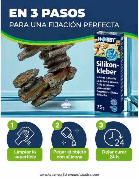 Silicona Negra para Acuario HOBBY Silikonkleber 75 g
