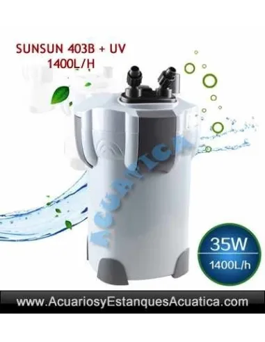 SUNSUN HW-403B + UV FILTRO ACUARIOS EXTERNO