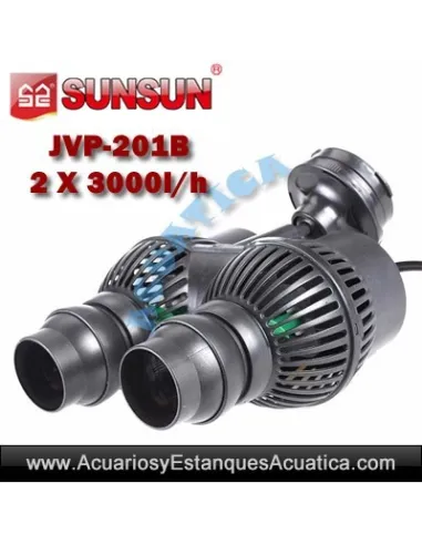 SUNSUN JVP-201-B BOMBA RECIRCULACION DOBLE 6,000L/H ACUARIOS