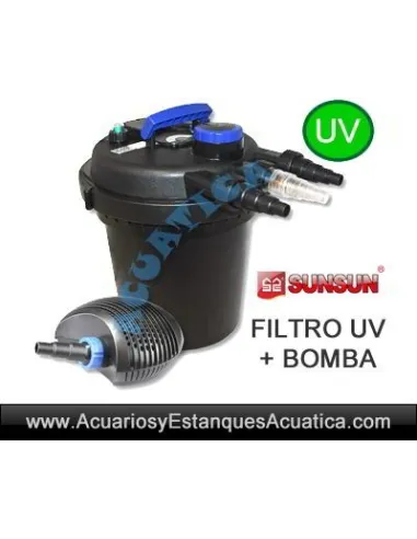 SET FILTRO PRESION UV 11W BOMBA ESTANQUES 6000