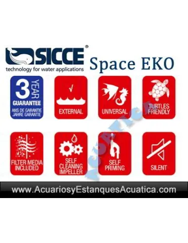 SICCE SPACE EKO FILTROS EXTERIORES ACUARIOS