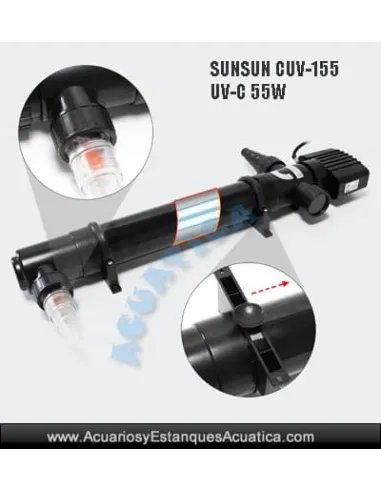 SUNSUN CUV-155 55W CLARIFICADOR UV ACUARIOS ESTANQUES