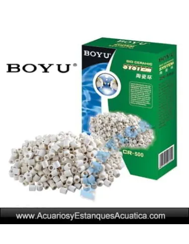 CANUTILLOS CERAMICOS BOYU 500GR MATERIAL FILTRANTE