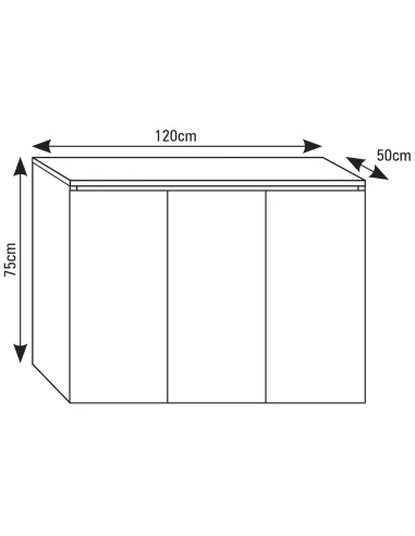 MESA PARA ACUARIOS 120CM x 50cm M12050B