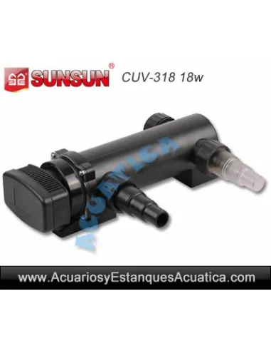 Lámpara UV esterilizador clarificador de estanque Sunsun CUV-118
