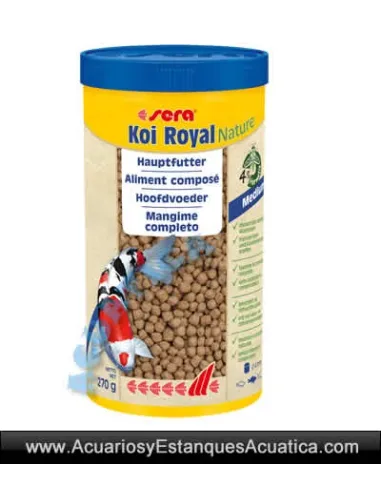 PIENSO PARA PECES DE ESTANQUE Sera Koi Royal Nature Medium