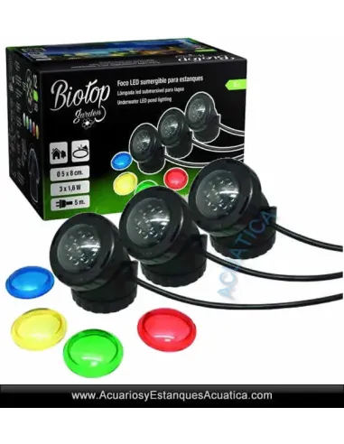 Luces para Estanques Biotop Garden 12 Leds x 3