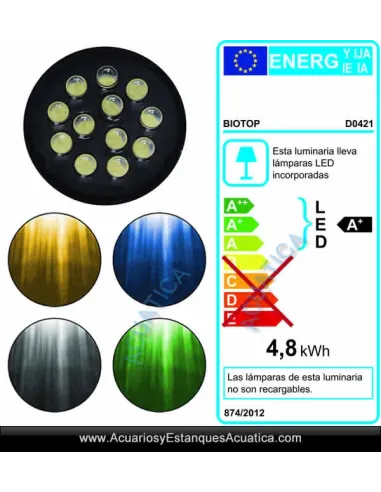 Luces para Estanques Biotop Garden 12 Leds x 3