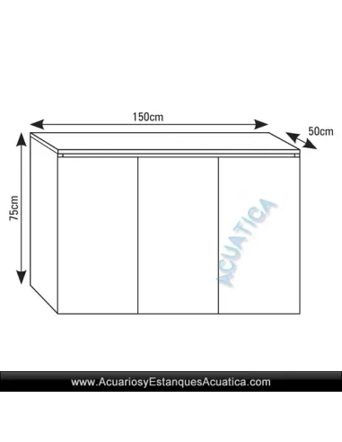 Mesa para Acuario ICA 150cm x 50cm Blanca