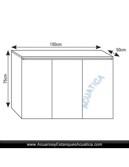 Mesa para Acuario ICA 150cm x 50cm Blanca