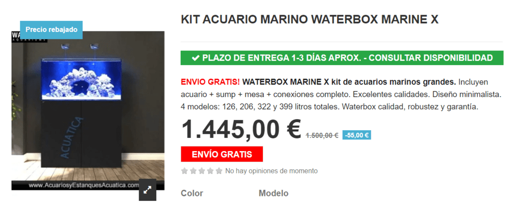 Acuario marino WaterBox