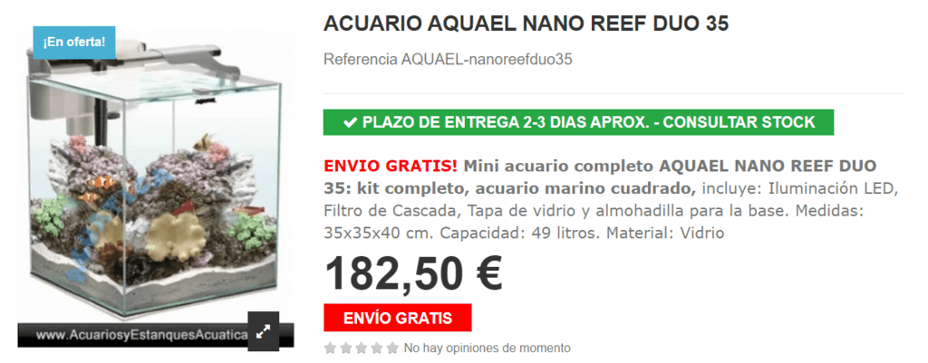 acuario aquael nano reef