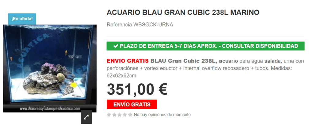 acuario blau gran cubic