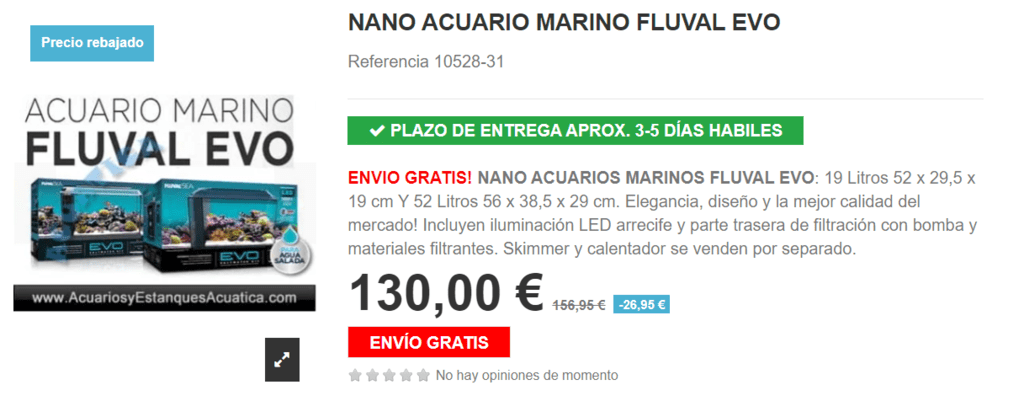 nano acuario marino fluval