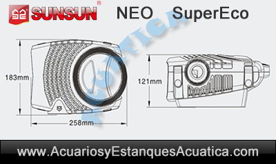 sunsun-neo-b-bomba-de-agua-estanques-filtro-cascada-altura-bombeo-medidas