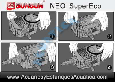 sunsun-neo-b-bomba-de-agua-estanques-filtro-cascada-instrucciones-limpieza