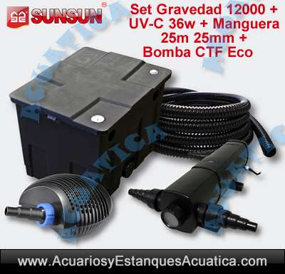 sunsun-set-filtracion-estanque-gravedad-12000-clarificador-36w-uv-ultravioleta-bomba