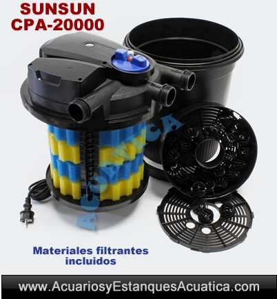 filtro-a-presion-estanque-sunsun-cpa-20000-plantas-peces-kois-auto-limpiante-cascada-materiales-filtrantes-foamex-esponja-biobolas